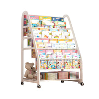 Kids Picture Book Cart in Wood with Snap Edges