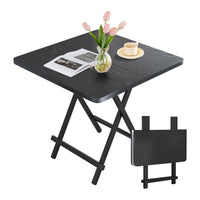 Folding Dining Table with Wood Top and X-Frame