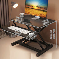 Pneumatic Desk Riser 15-43cm Dual-Layer Top