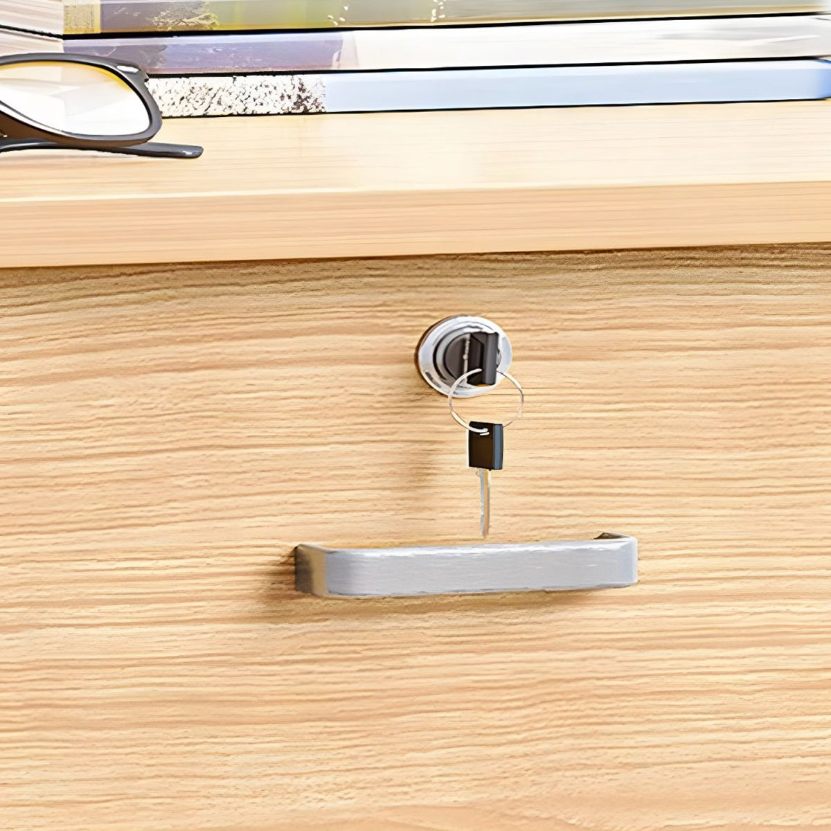 Rolling 23-Inch Cabinet with Locking Drawers