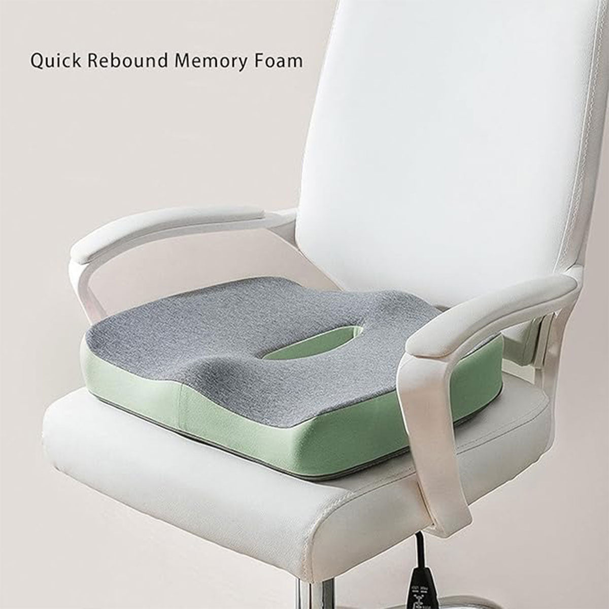 Coccyx Memory Foam Chair Pad with Cover