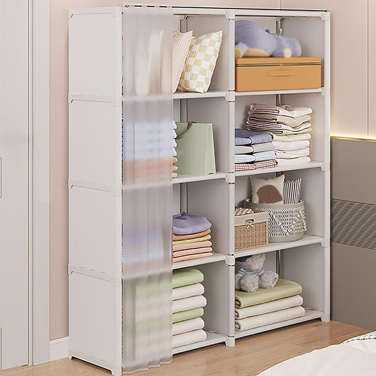 Multi-Tier Floor Storage Rack for Books