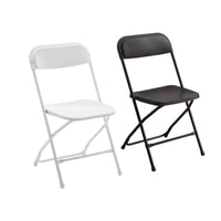 Folding Chair with Plastic Seat and Metal Frame