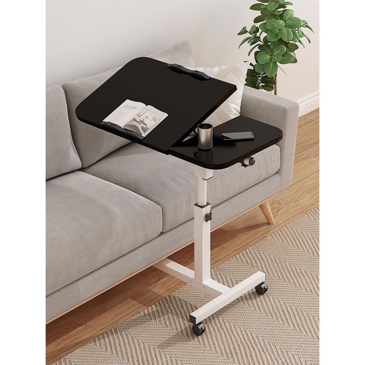 Folding Laptop Stand with Tilt Top and Bar