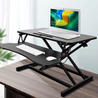 Pneumatic Desk Riser 15-43cm Dual-Layer Top