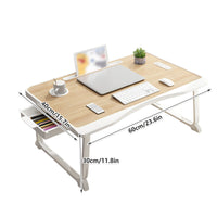 Folding Lap Tray Table with Drawer for Beds