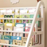 Kids Picture Book Cart in Wood with Snap Edges
