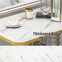 Two-Tier End Table with Marble Look Board