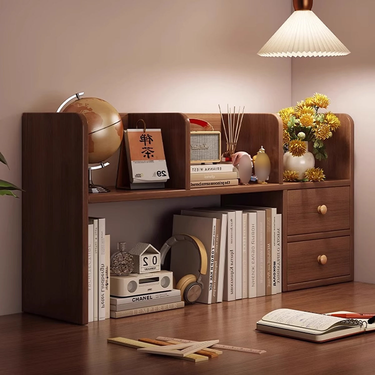 Solid Wood Desk Riser 23.6 Inch with Two Tiers