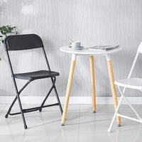 Folding Chair with Plastic Seat and Metal Frame