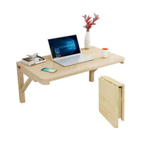 Wall-Mounted Pine Wood Folding Table