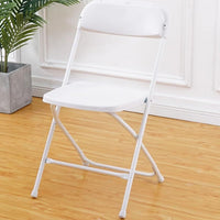 Folding Chair with Plastic Seat and Metal Frame
