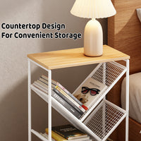 Compact Rolling Bookcase with Countertop Top