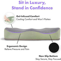 Coccyx Memory Foam Chair Pad with Cover