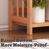 Bamboo 3-Tier Display Shelf for Living Rooms