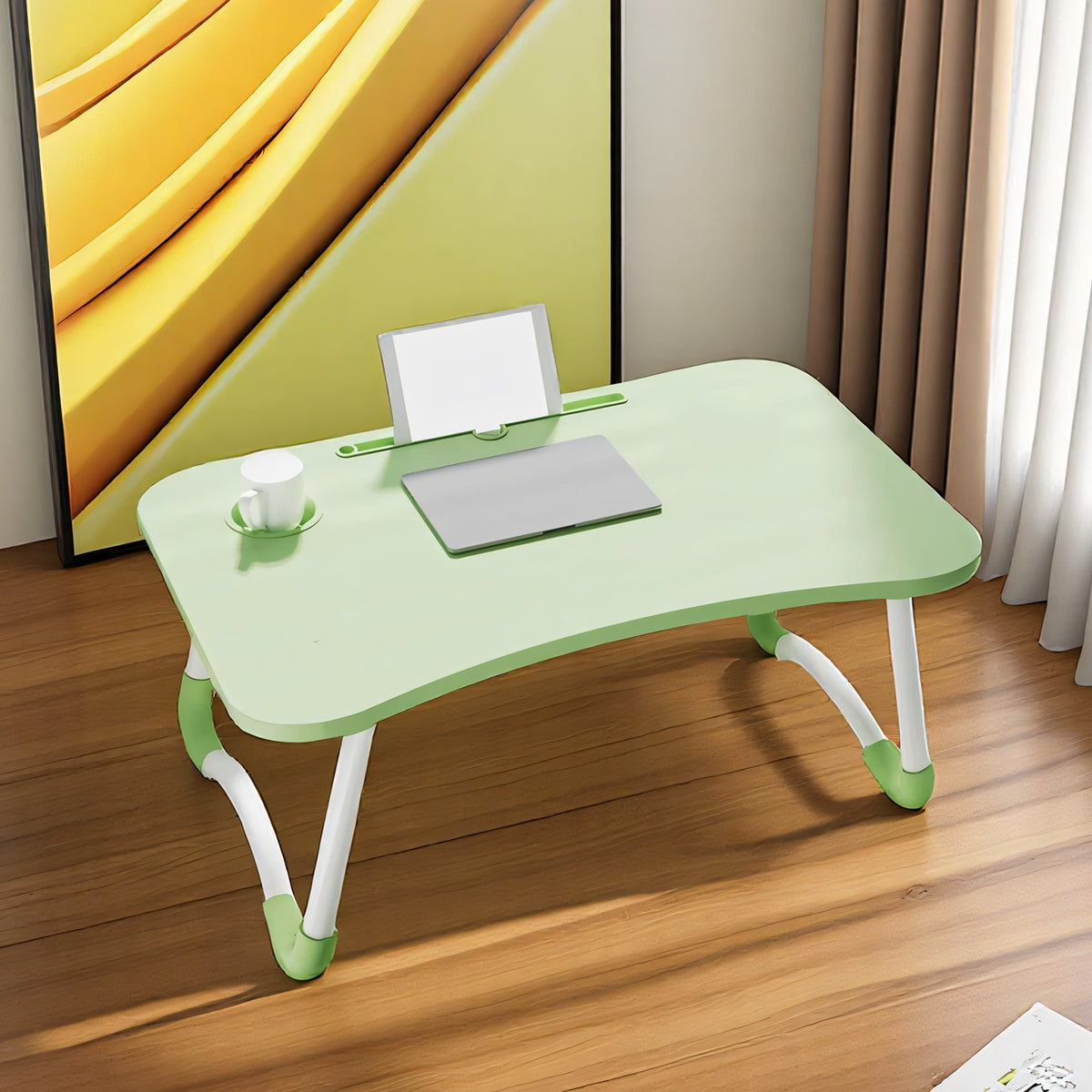 Folding Green Bedside Tray with Board Build