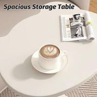 Embedded Sofa Side Table with Rolling Wheels