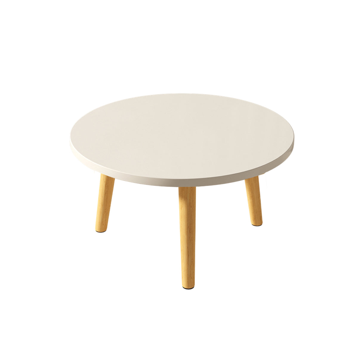 Round Sofa End Table 50x30cm with Wood Legs