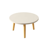 Round Sofa End Table 50x30cm with Wood Legs