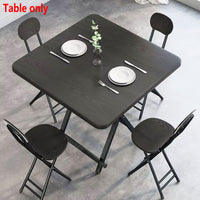 Folding Dining Table with Wood Top and X-Frame