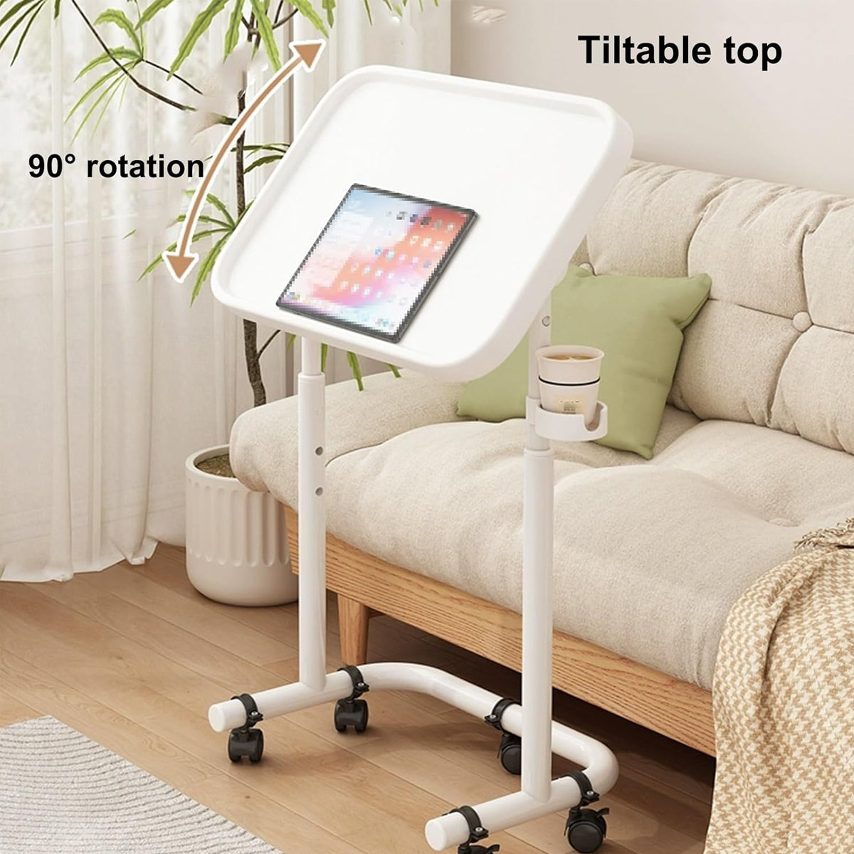 Rolling Laptop Cart with Three Heights Tilt