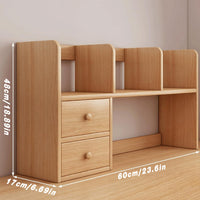 Desk Bookshelf with Built-In Drawers