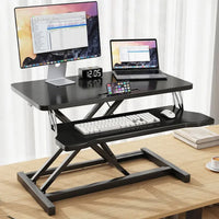 Pneumatic Desk Riser 15-43cm Dual-Layer Top