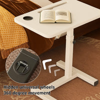Sit-Stand Bedside Tray with Cup Holder