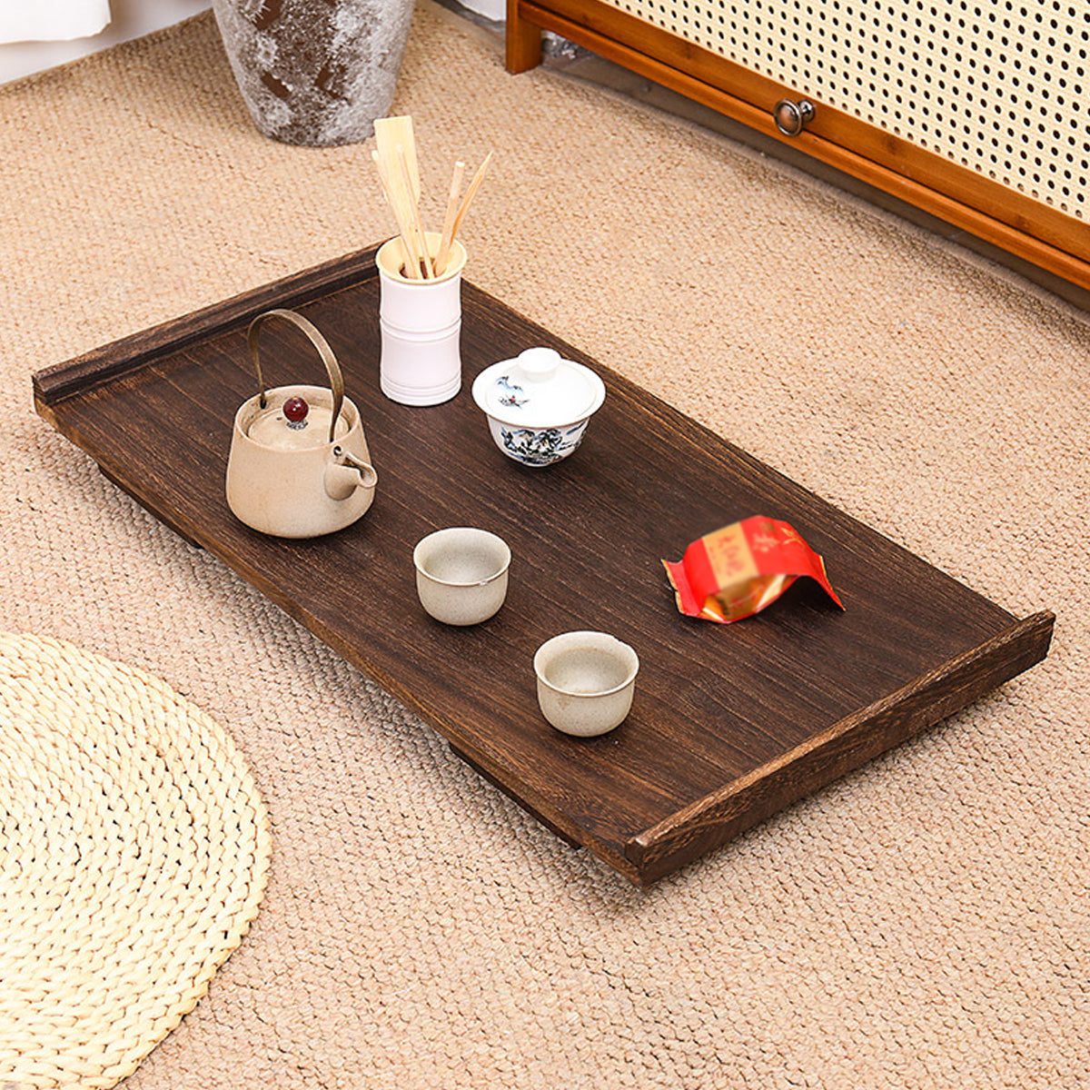 Paulownia Wood Tea Serving Table that Folds