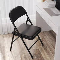 Set of 2 PU Leather Folding Spine Chairs