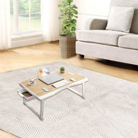 Folding Lap Tray Table with Drawer for Beds