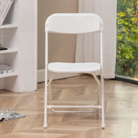 Folding Chair with Plastic Seat and Metal Frame