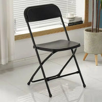 Folding Chair with Plastic Seat and Metal Frame