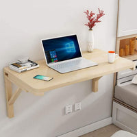 Wall-Mounted Pine Wood Folding Table