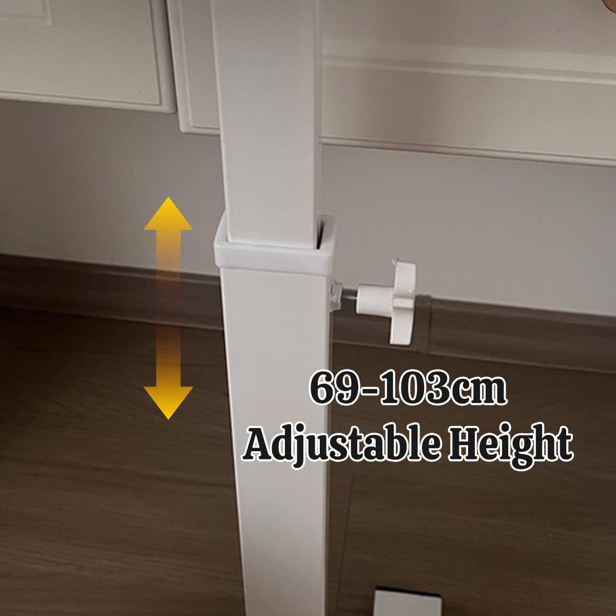 Rolling Liftable Side Table 69-103cm Frame