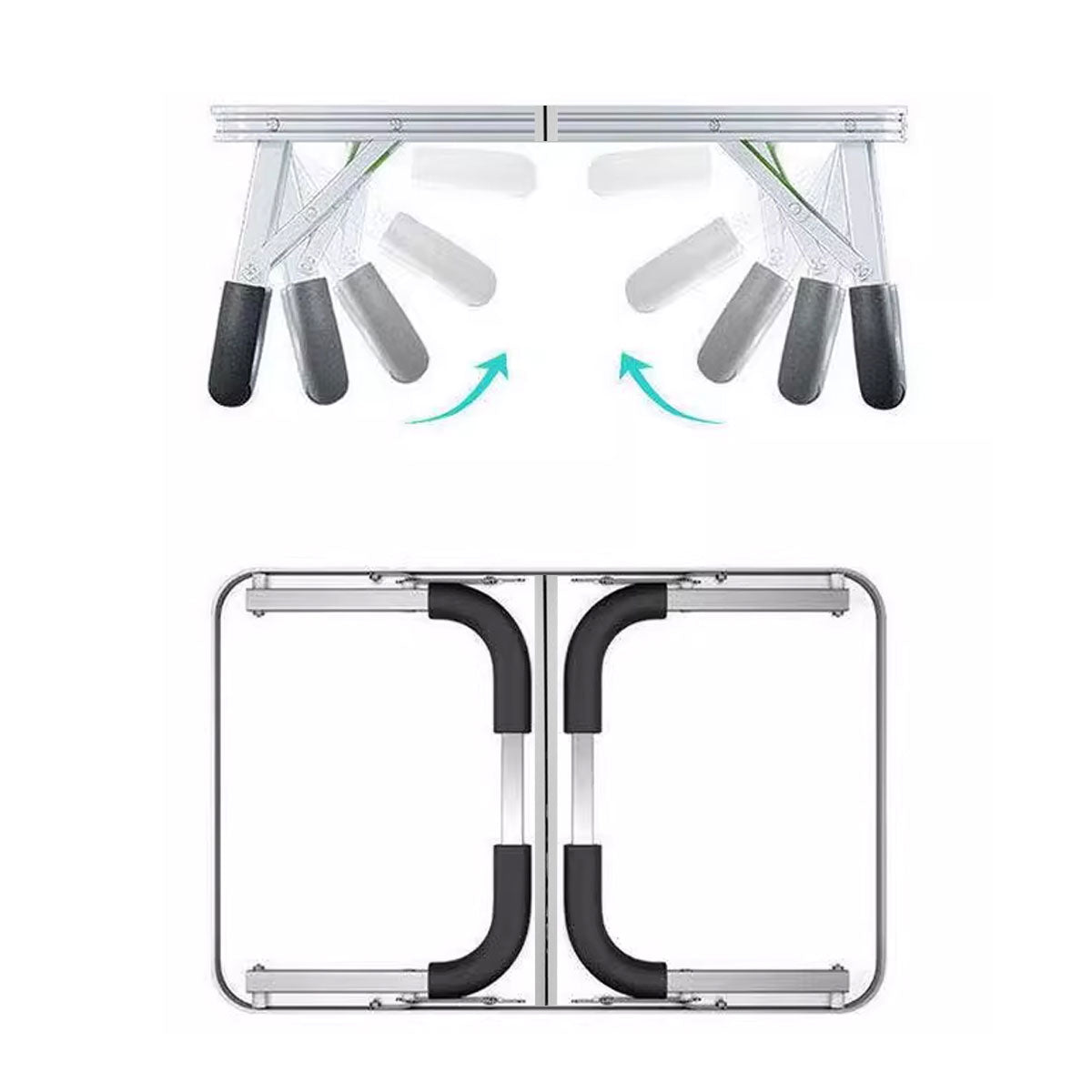 Aluminium Folding Bed Tray Table Lightweight Frame