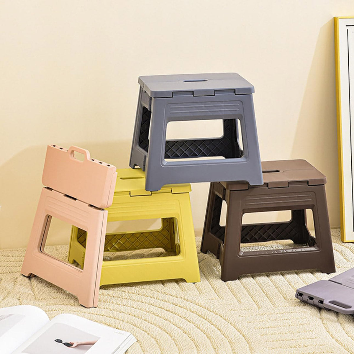 Adjustable Folding Step Stool in Six Colours
