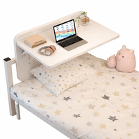 Cable-Tie Bed Mount Table 75x30cm with Wood Top