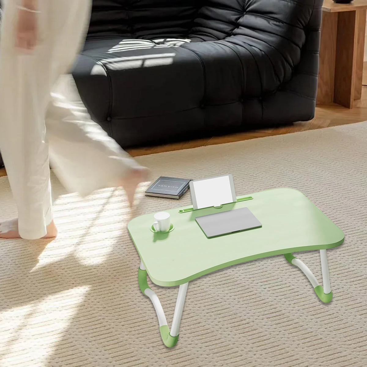 Folding Green Bedside Tray with Board Build