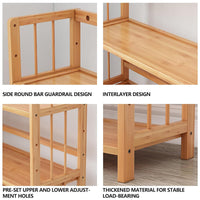 Bamboo 3-Tier Display Shelf for Living Rooms