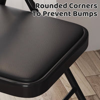 Set of 2 PU Leather Folding Spine Chairs