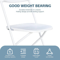 Folding Chair with Plastic Seat and Metal Frame