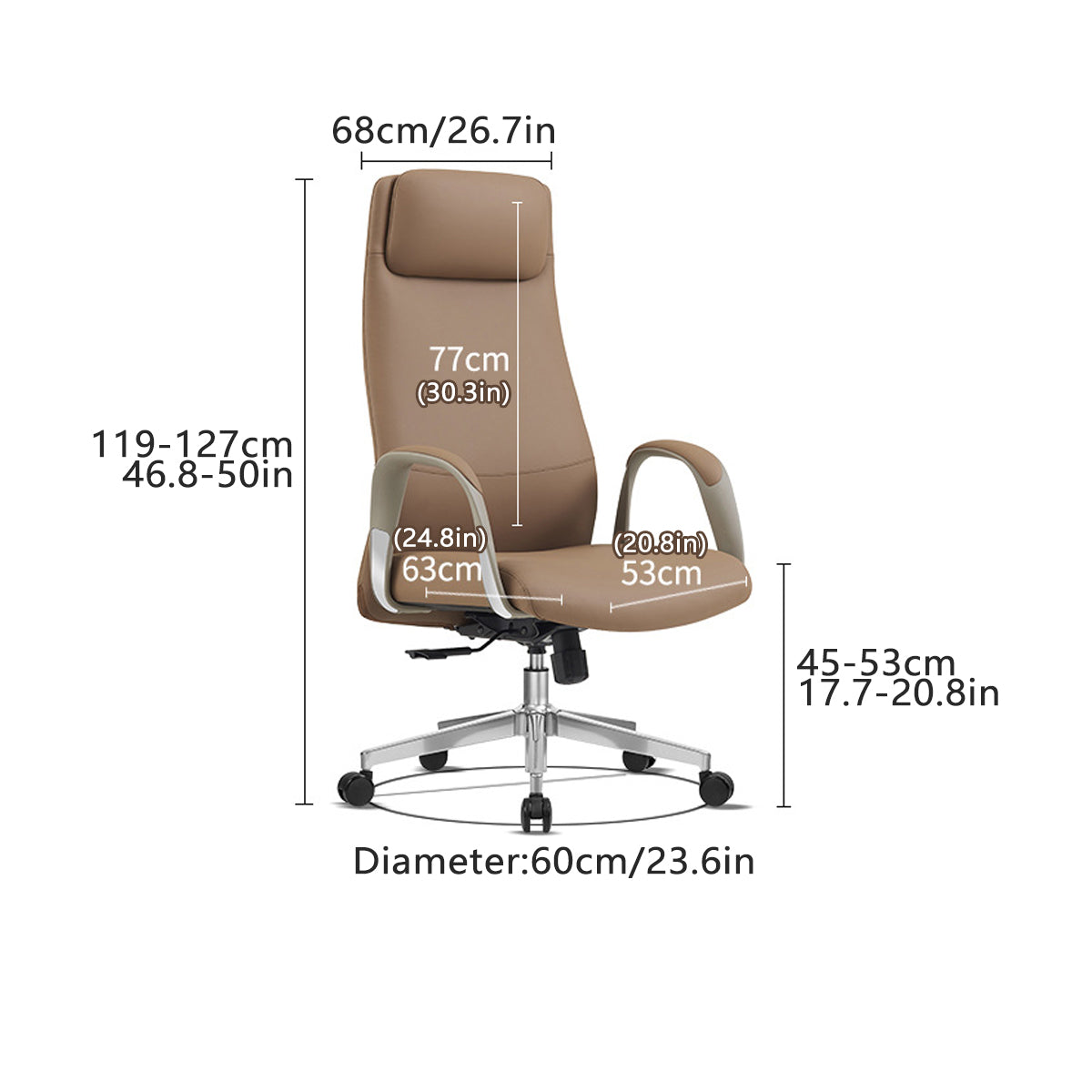 Ergonomic Task Chair with Headrest and Foam