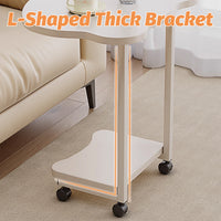 Embedded Sofa Side Table with Rolling Wheels