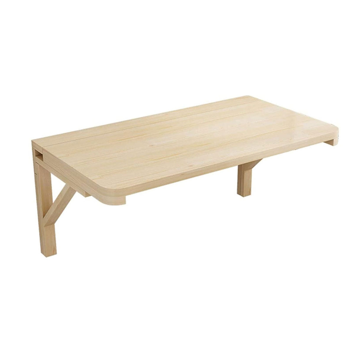 Wall-Mounted Pine Wood Folding Table