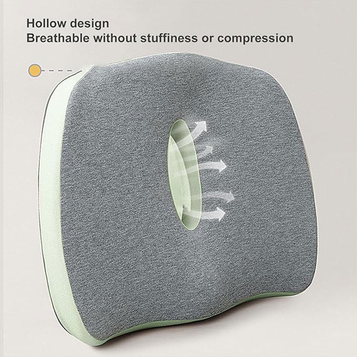 Coccyx Memory Foam Chair Pad with Cover