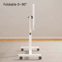 Rolling Bedside Tray with Tilt Top and Side Shelf