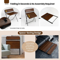 Folding X-Frame Desk with Waterproof Wood Top