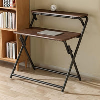 Folding X-Frame Desk with Waterproof Wood Top