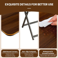 Folding X-Frame Desk with Waterproof Wood Top